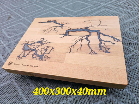chopping board Fractal Burned Wood Board | Handmade Lichtenberg Art