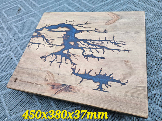 Fractal Burn Chopping Board – Handmade Lichtenberg Art Board
