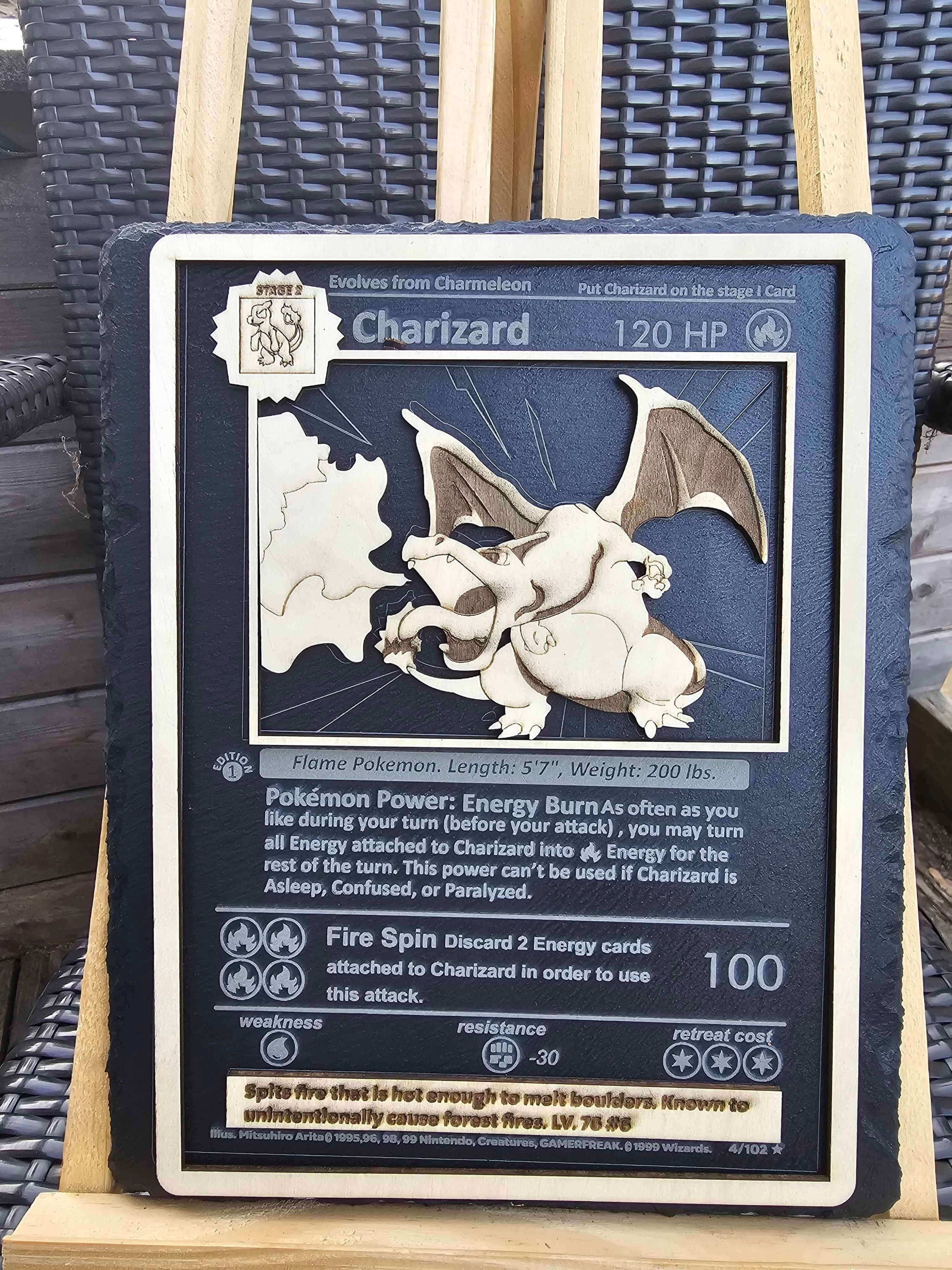 charizard pokemon card poster Shining Charizard 107/105