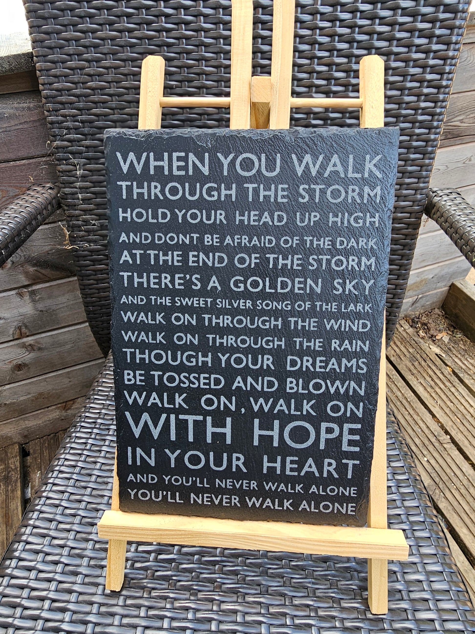 slate You'll Never Walk Alone" Inspirational Song Lyrics – Laser