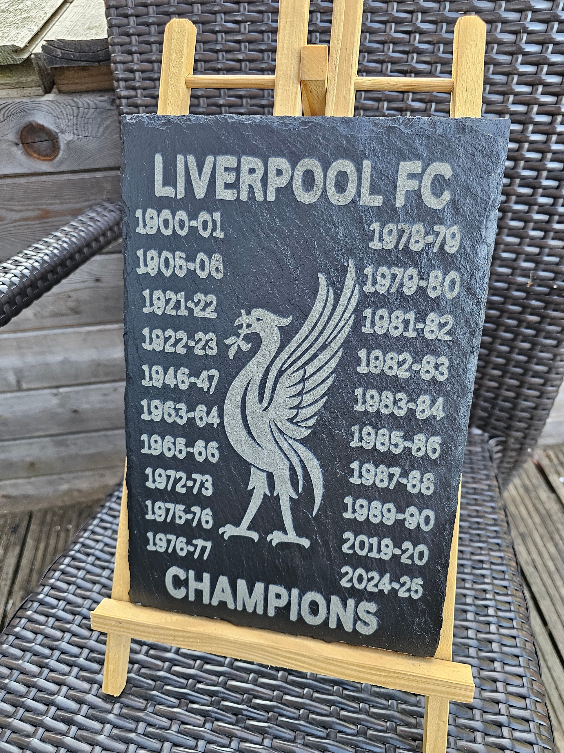 slate Liverpool FC League Champions Slate Plaque – 30x20cm Engraved