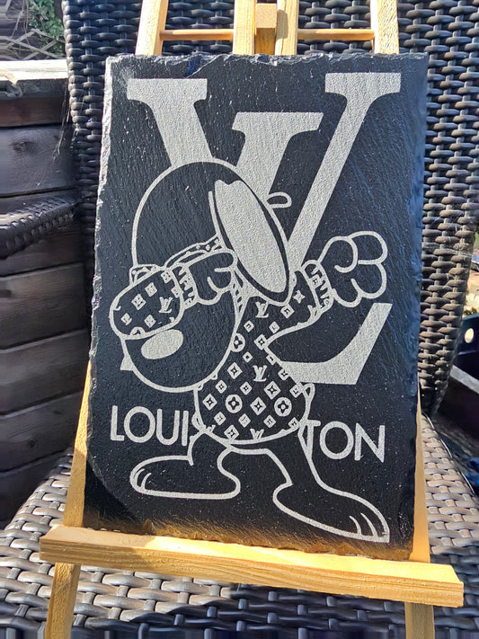 slate Dabbing Snoopy x LV Style Plaque – 30cm x 20cm – Fashion Parody