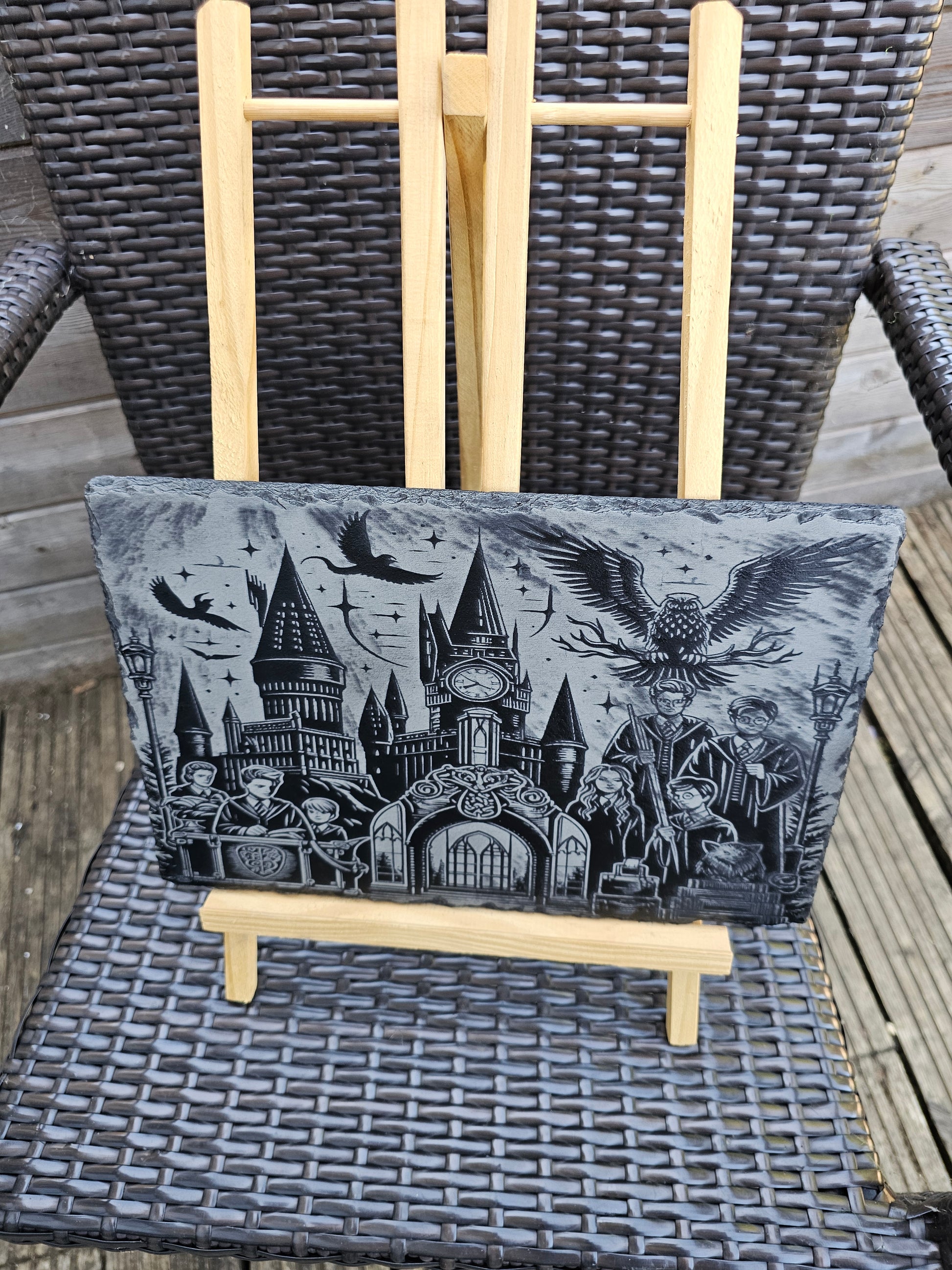 slate Harry Potter Laser Engraved Plaque – 30cm x 20cm – Hogwarts