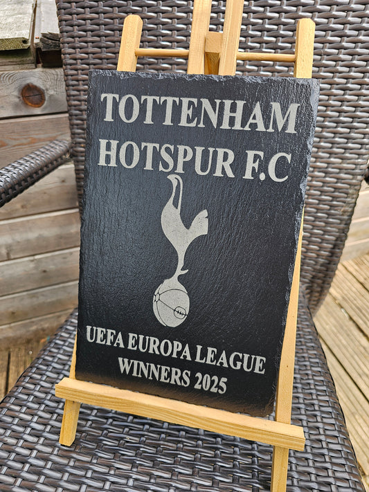 slate Tottenham Hotspur F.C. Europa League Winners 2025 – Engraved