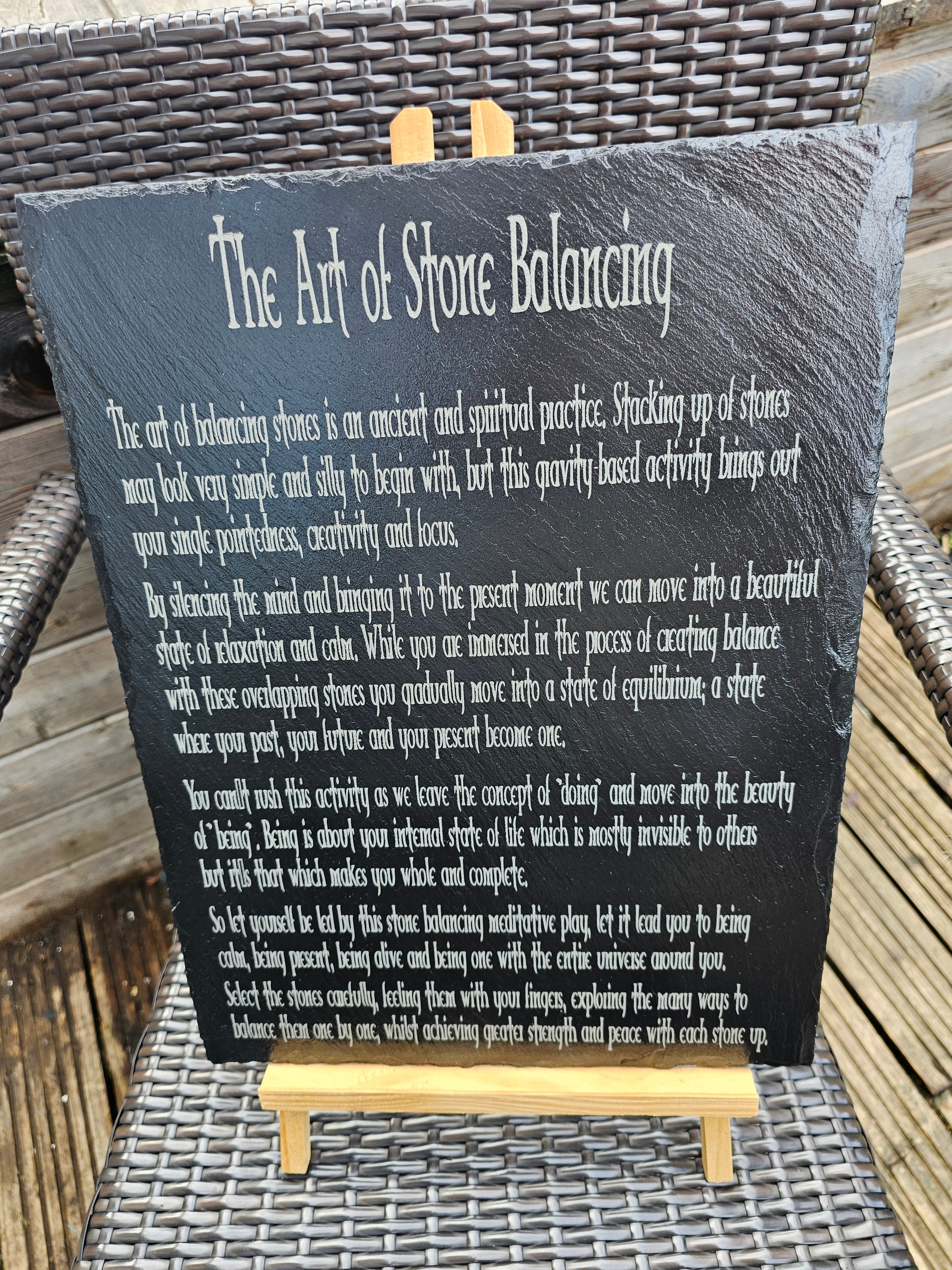 slate Eightfold Path of Living Buddhist Plaque | Universal Wisdom Wall
