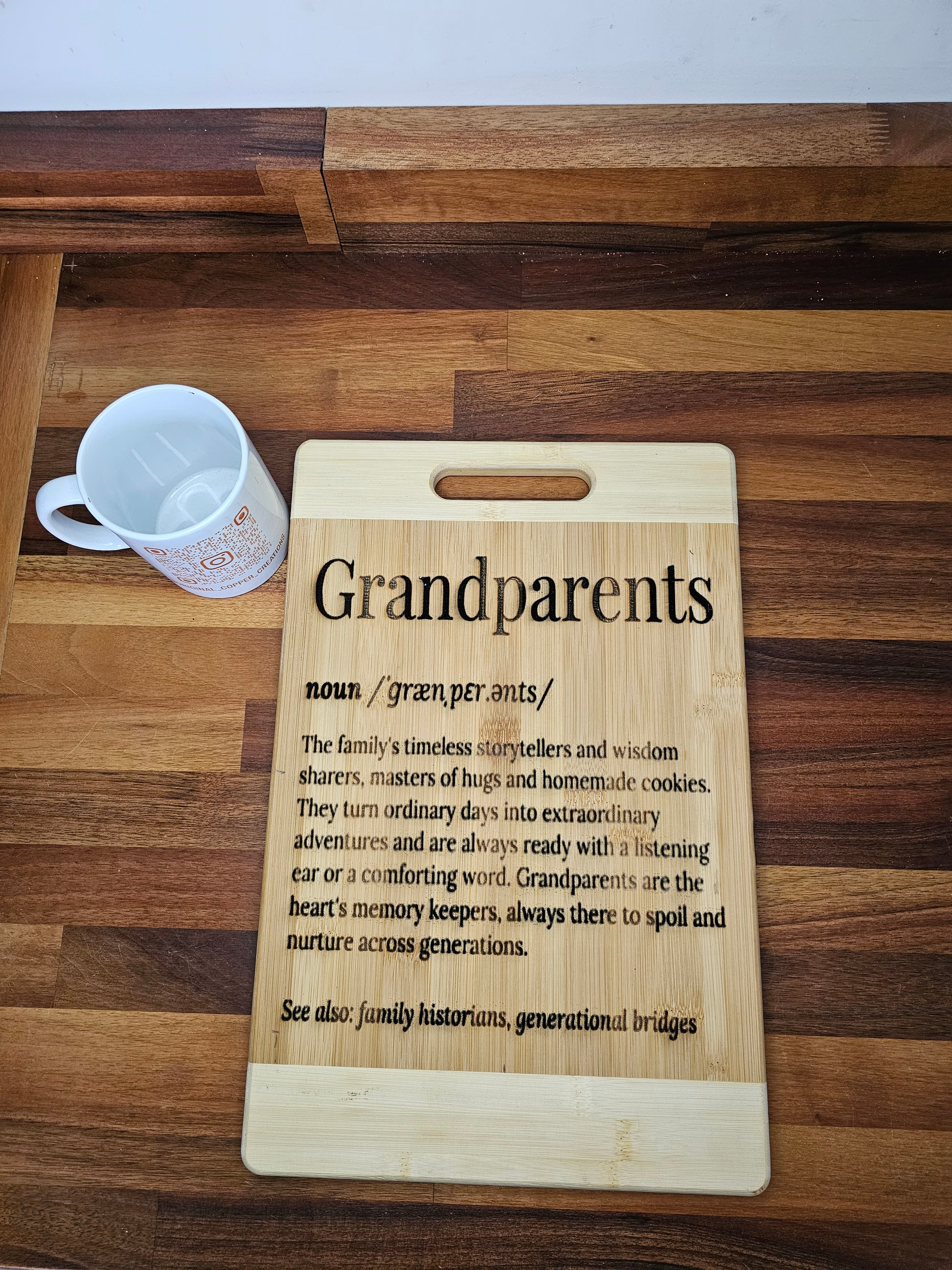 Chopping Board – Engraved Grandparents Bamboo Gift