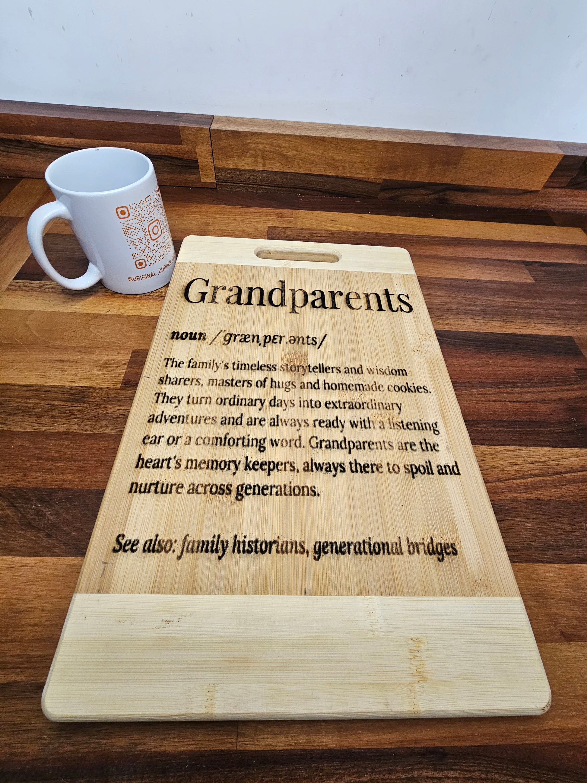 Chopping Board – Engraved Grandparents Bamboo Gift