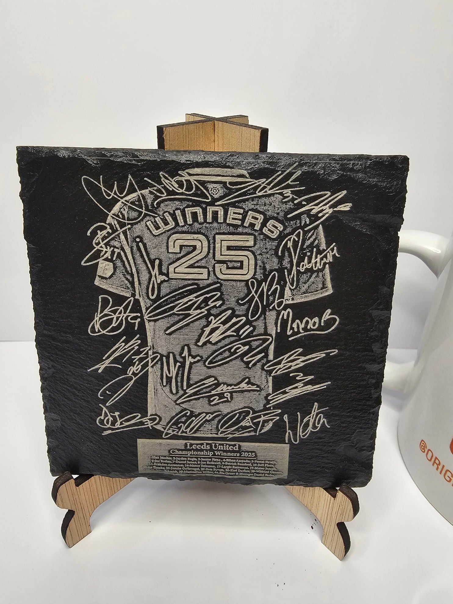 slate Leeds United 2025 Championship Winners Coasters
