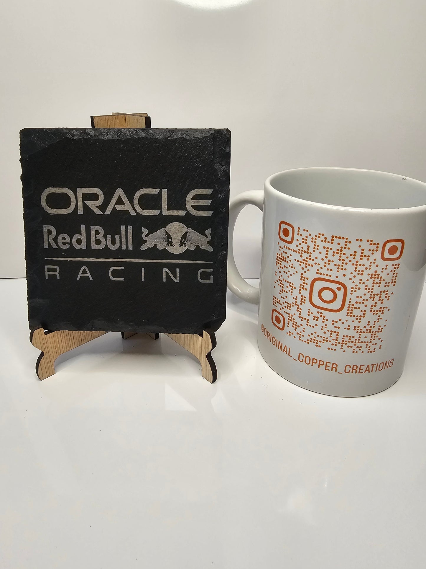 slate Red Bull Racing Coasters – Laser Engraved F1 Motorsport Fan Gift