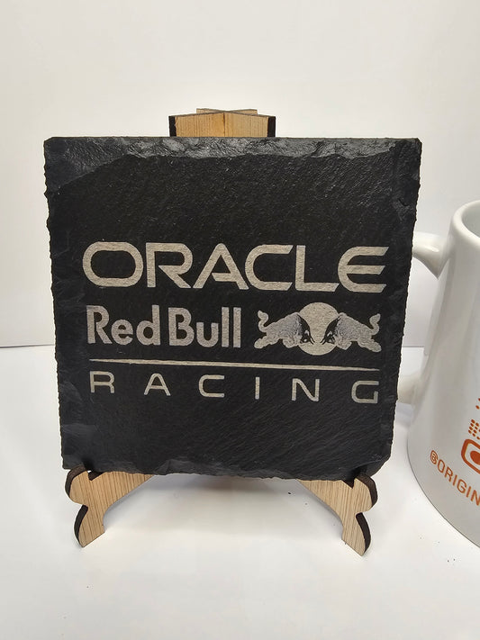 slate Red Bull Racing Coasters – Laser Engraved F1 Motorsport Fan Gift