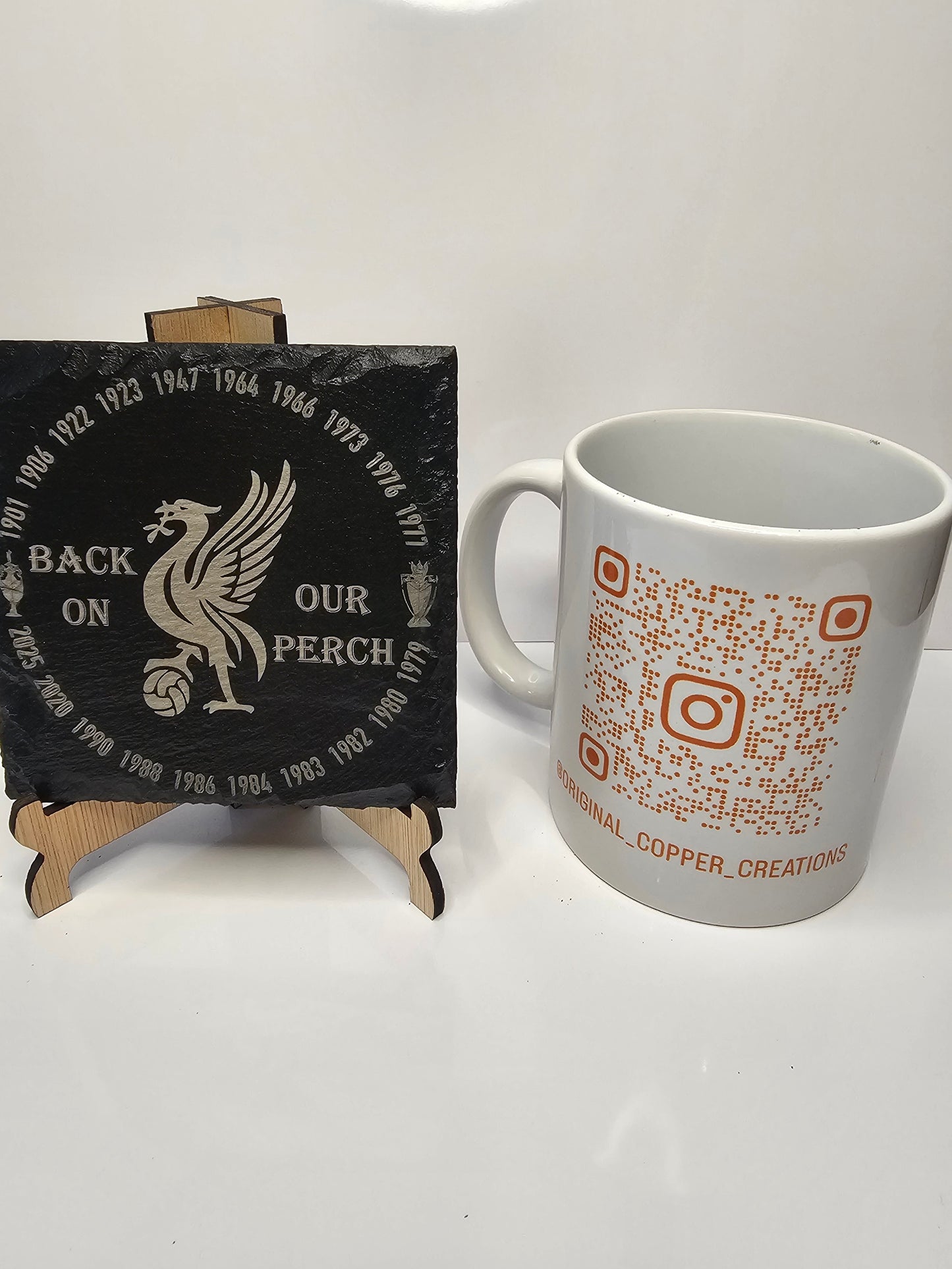 slate “Back On Our Perch” Liverpool Coasters – Laser Engraved Liver