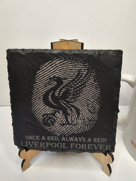 slate “Once a Red, Always a Red – Liverpool Forever” Coasters –