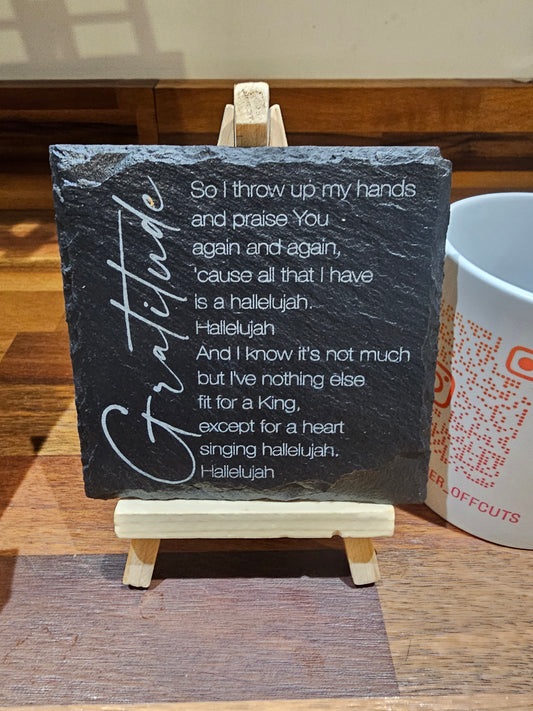 Slate Coasters Mix & MatchMix & Match –Gratitude – Handmade UK