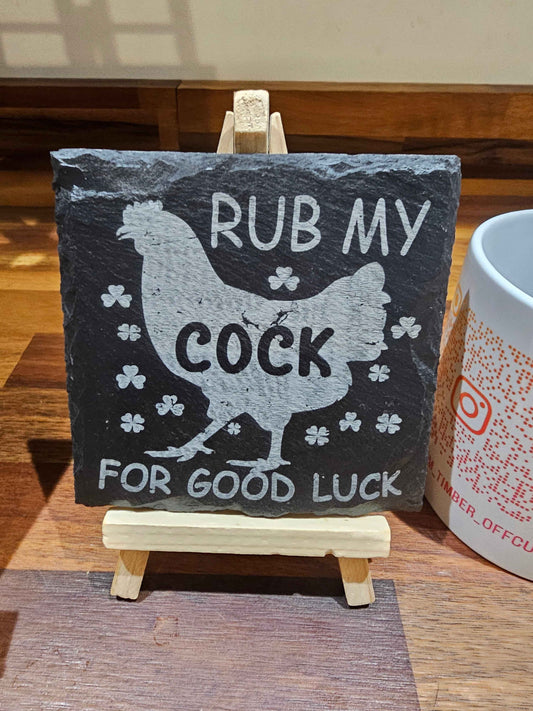Slate Coasters Mix & Match Funny 'Cock' – Handmade UK