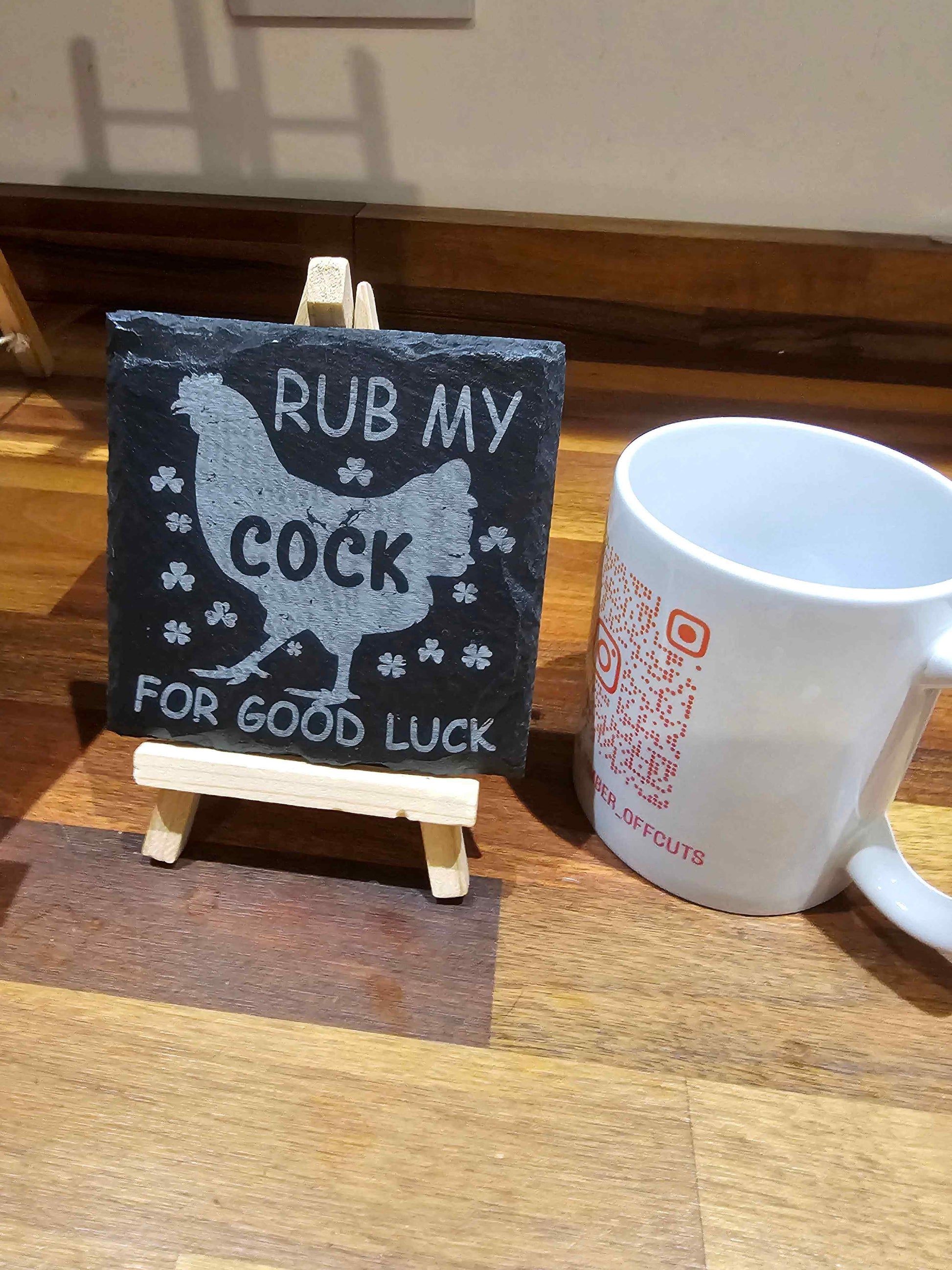 Slate Coasters Mix & Match Funny 'Cock' – Handmade UK