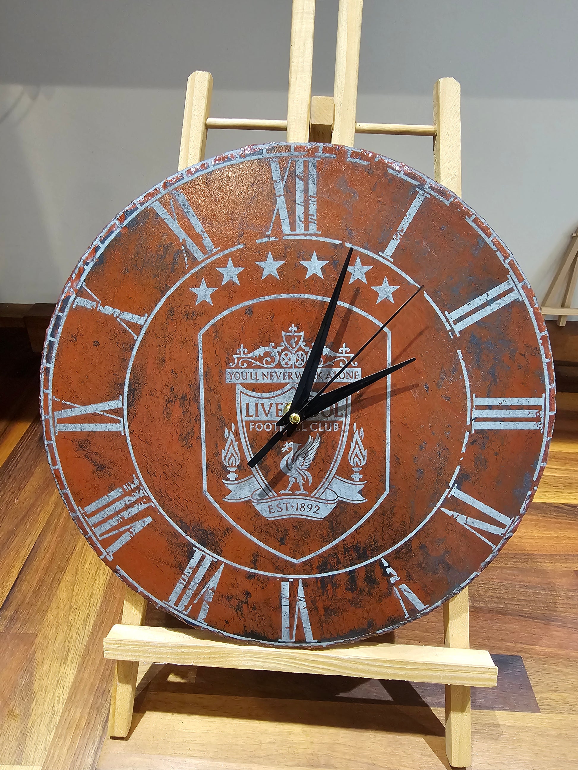 Engraved Slate Clock, Liverpool fc – 30cm Silent Sweep Mechanism