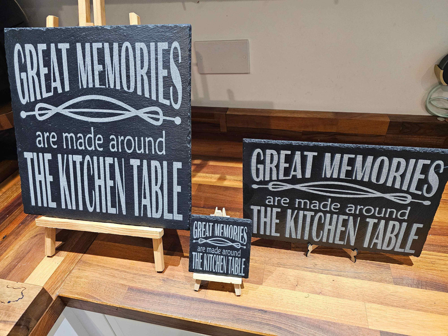 Slate Plaque “Great Memories Kitchen Plaque 30cm x 20cm Handmade Sign”
