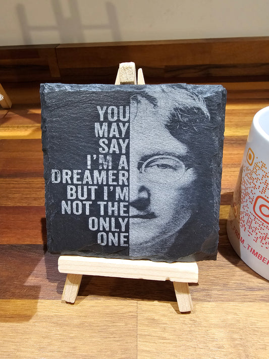 Slate Coasters Mix & Match 10cm – John Lennon, The Beatles