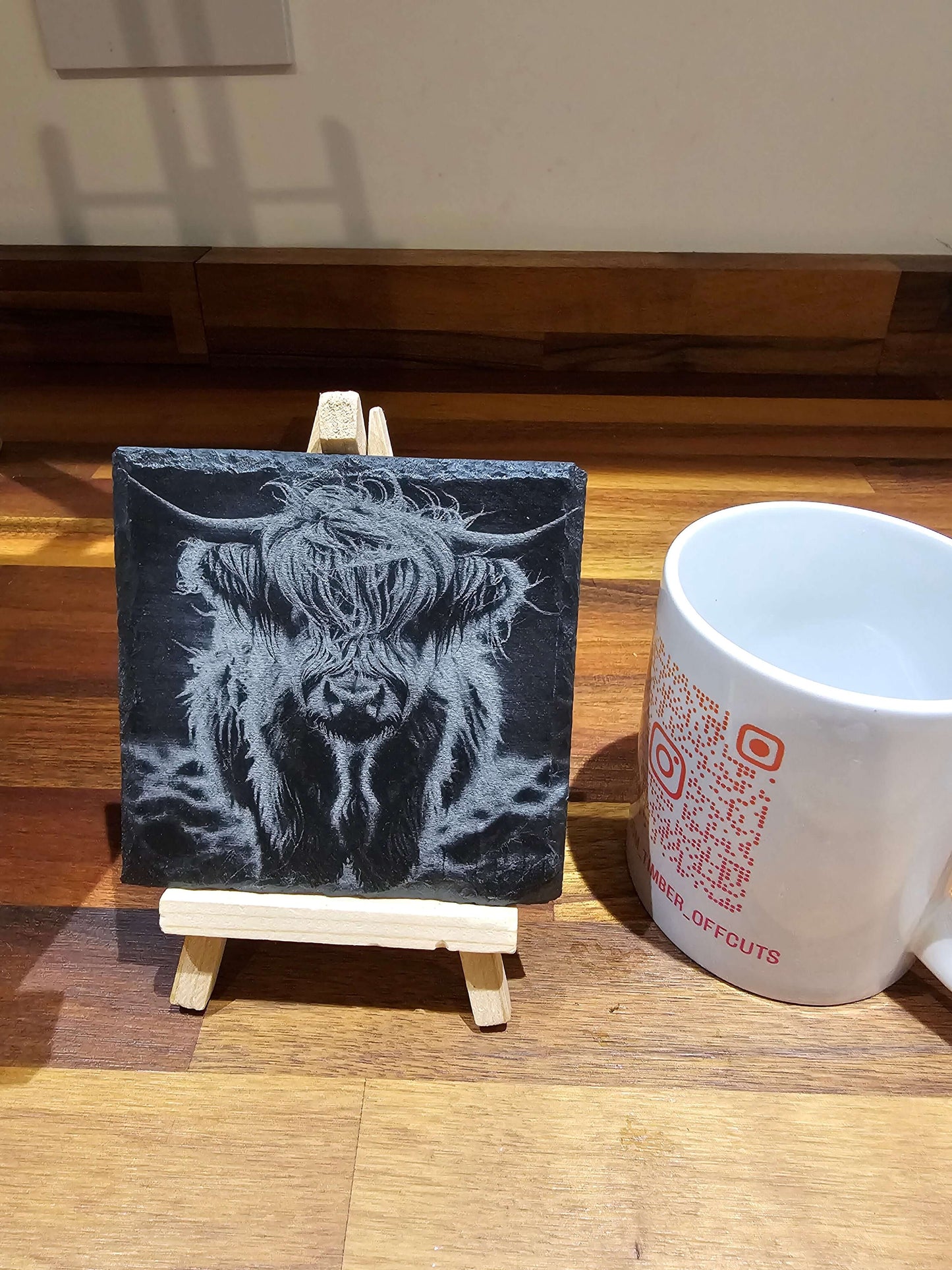 Slate Coasters Mix & Match 10cm – Highland Cow