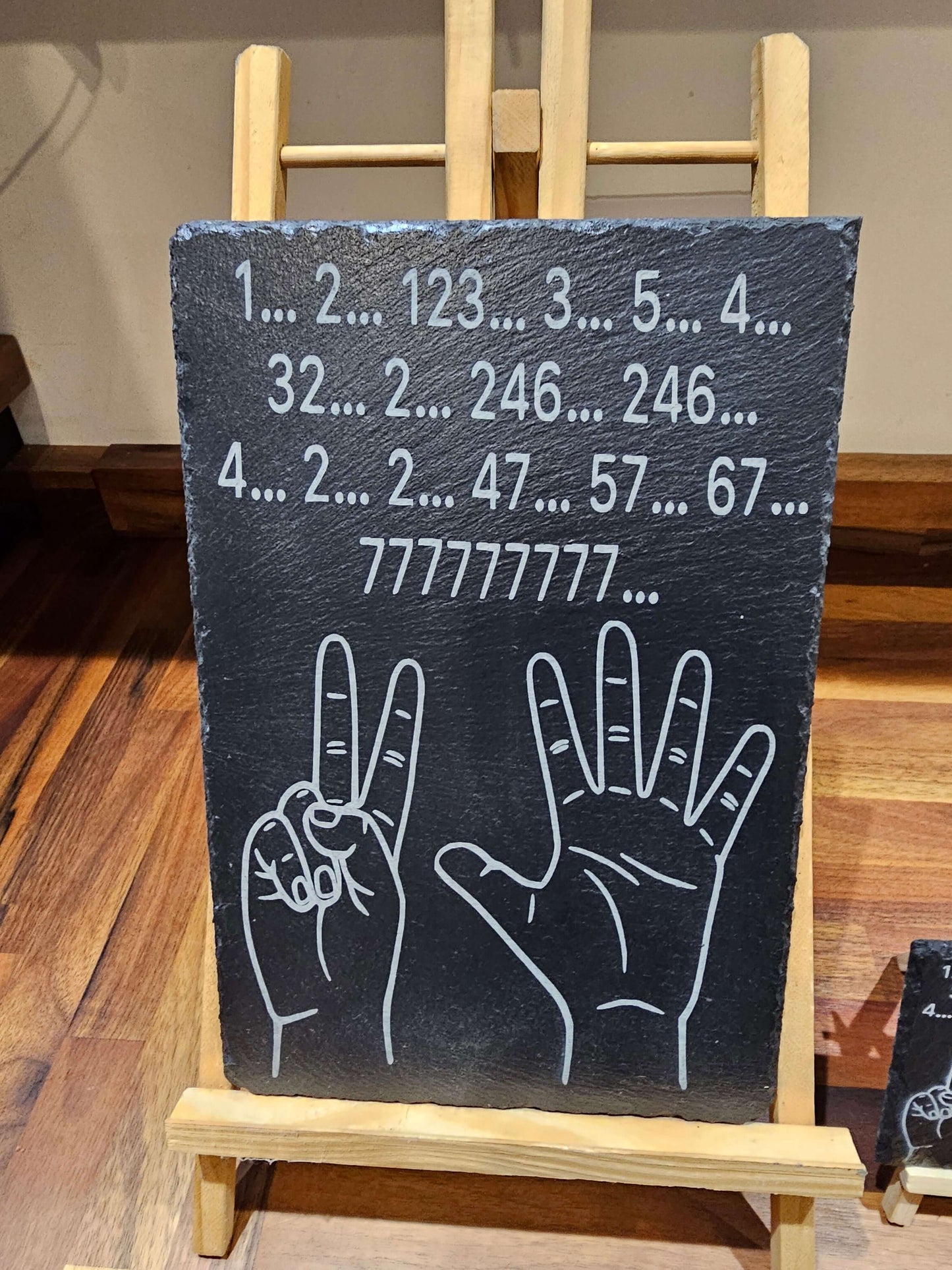 Slate Plaque Friends Finger Counting – Iconic TV Moment Wall Art