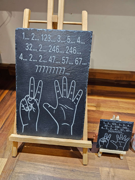 Slate Plaque Friends Finger Counting – Iconic TV Moment Wall Art