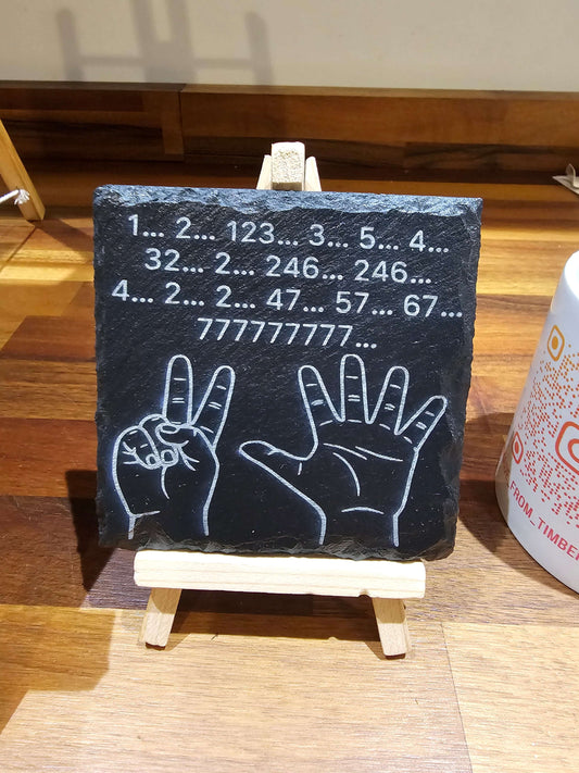 Slate Coasters Mix & Match 10cm – Friends Finger Counting