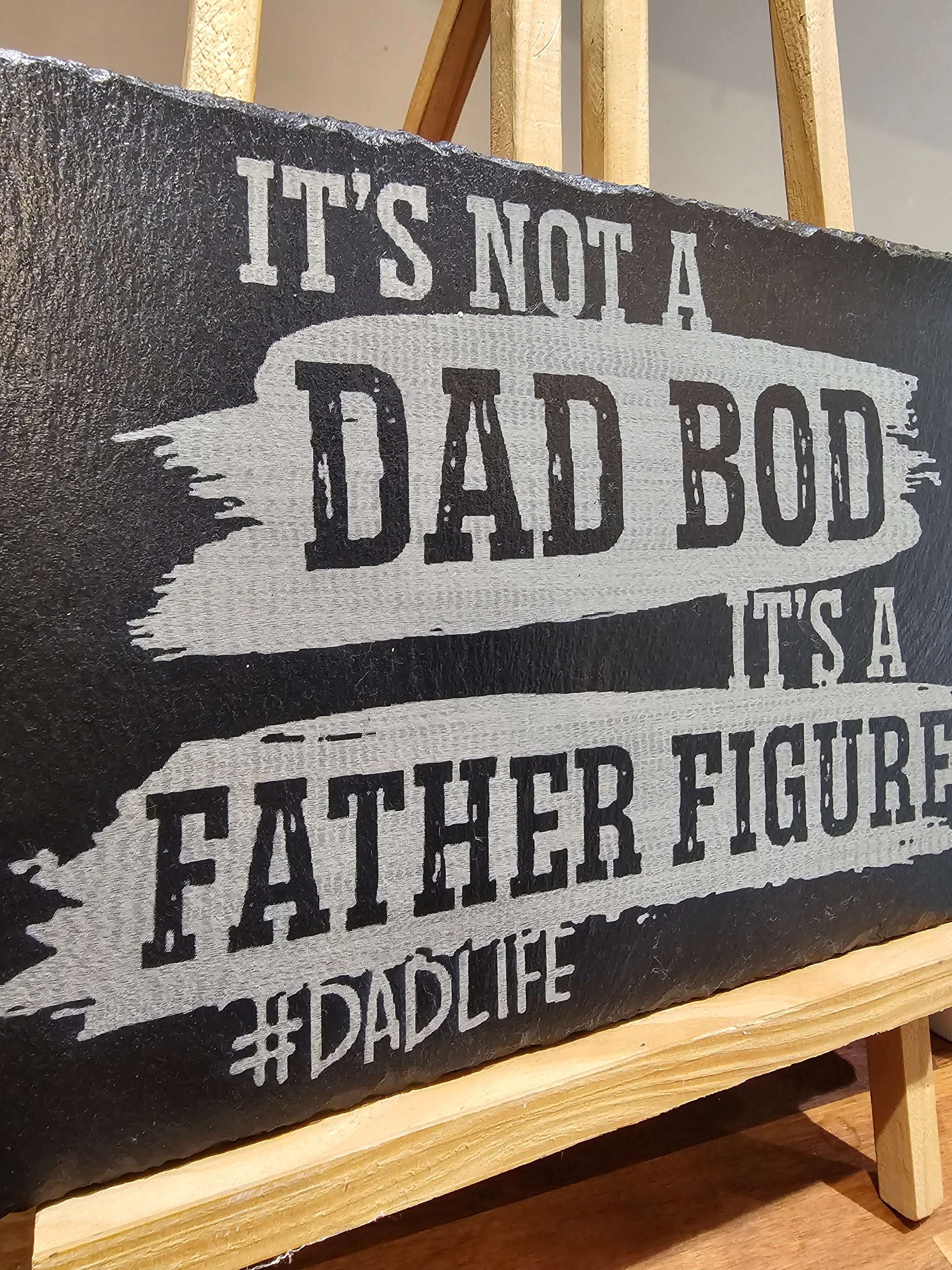 dad bod slate plaque