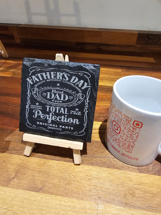 slate coaster for fathers day