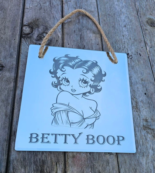 mirror Betty Boop Fan Art Engraved Mirror – 250mm x 250mm