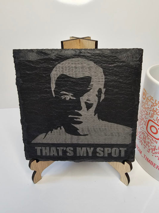 Slate “That’s My Spot” Engraved Slate Coasters | Handmade