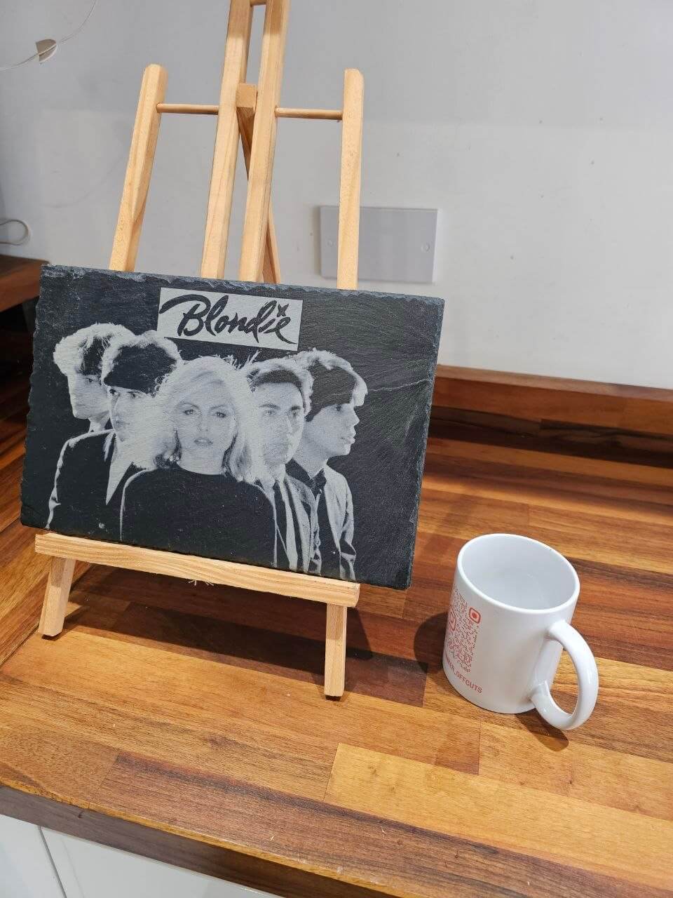 Personalised Photo Slate Plaque with Blondie 30x20cm 