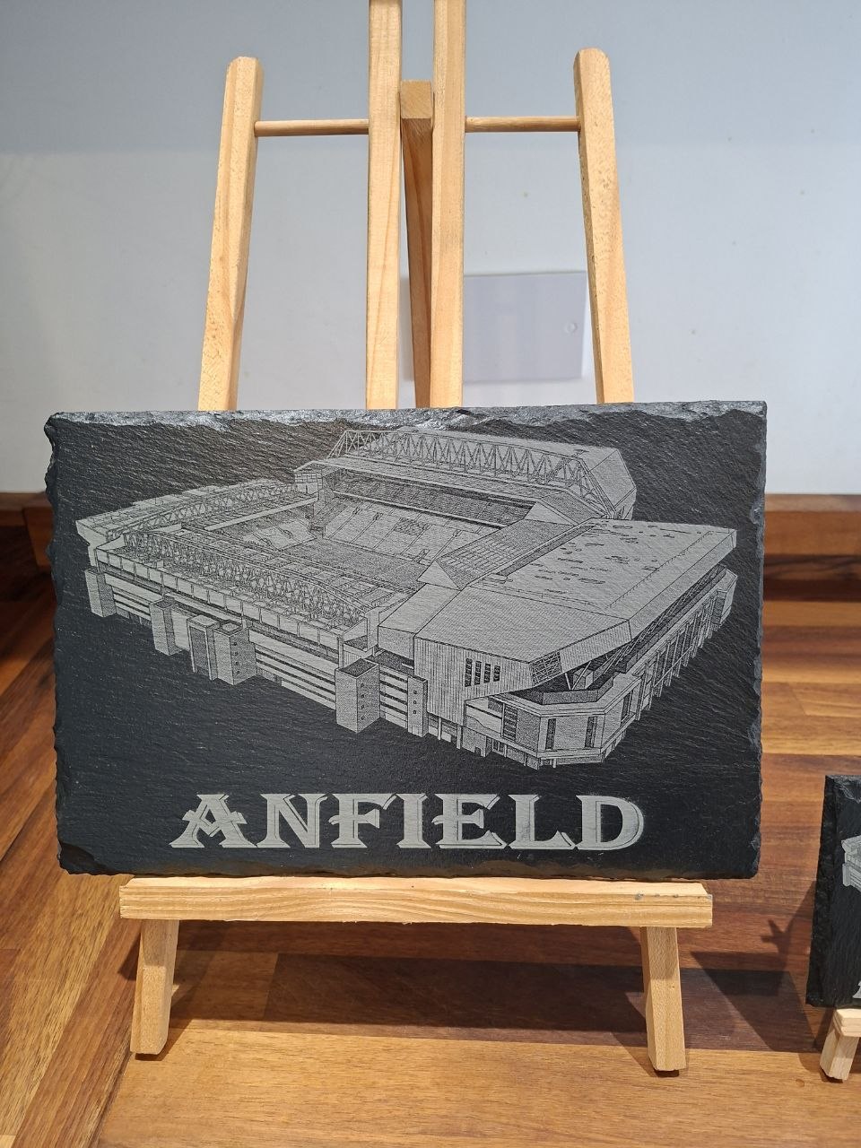 Anfield Stadium Slate Engraving  30cm x 20cm