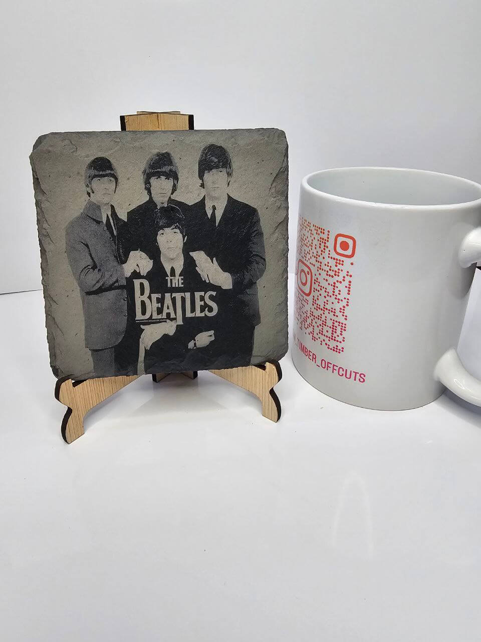 slate “The Beatles – Laser-Engraved Slate Coasters | 10cm x 10cm |