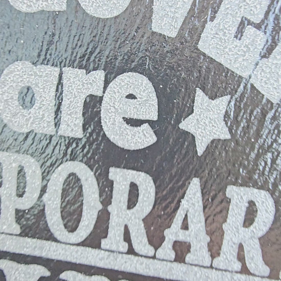 Hangovers Are Temporary, Drunk Stories Are Forever" Slate Sign – 30cm x 20cm – Funny Laser Engraved Wall Art – Handmade in the UK